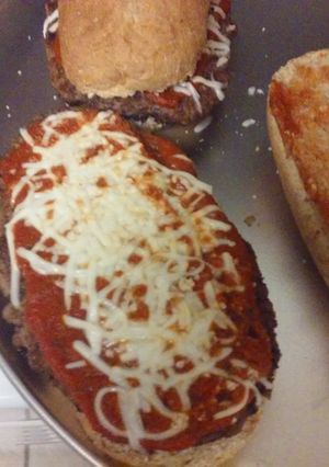 A picture of Hamburger steak sub.
