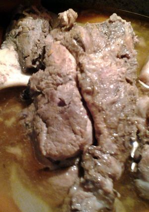 A picture of oven roasted Boston butt pork roast.