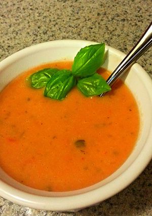 A picture of Tomato basil bisque.
