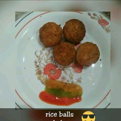 Rice and chickpeas balls A picture of Rice and chickpeas balls.