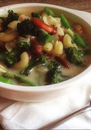 Foto resep Sup krim brokoli dan kacang merah