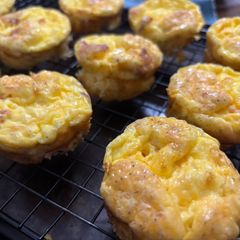 A picture of Egg bites- Bacon & cheddar cheese.