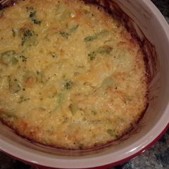 A picture of Broccoli Cheese Casserole.