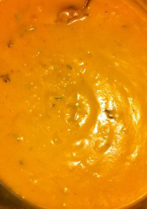 A picture of Roasted Butternut squash Soup.