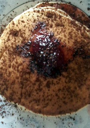 A picture of Strawberry pancakes.