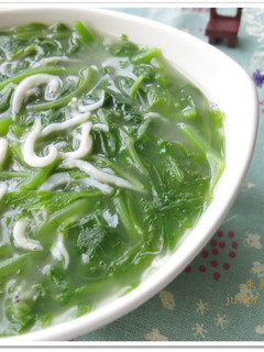 [吻仔魚莧菜羹]老少咸宜家常菜 的食譜成品照片