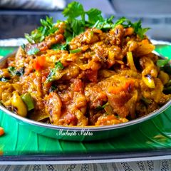 Baigan Brinjal Bhartha A picture of Baigan Brinjal Bhartha.
