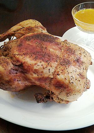 A picture of Roast Chicken With Au jus.