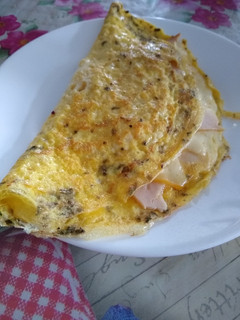 Una foto de Omelette de jamón y queso