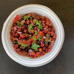 A picture of Chana Salad.