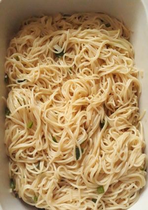 Foto resep Simple Sesame Noodle (pasangan Telur Ramen Marinara)