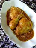 Pollo en salsa de siete especias libanesas, tandoori y azafrán