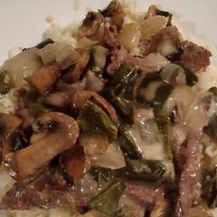 A picture of TX's Style ~ Round Steak Poblano Especial.