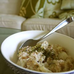 A picture of Warm Soy Risotto with Chinese Cabbage.