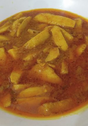 A picture of Vegetable of taro root (arbi ki sabji).