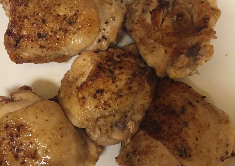 Recipe of Quick Pan Seared Chicken Thighs