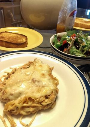 A picture of Baked Spaghetti.