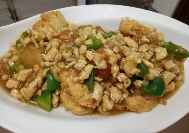 Tahu Goreng Saos Tiram