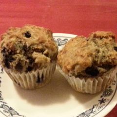 Jumbo Blueberry Muffins A picture of Jumbo Blueberry Muffins.