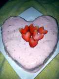 Chocolate cake with strawberry cream cheese frosting(Valentine idea)by Pam...