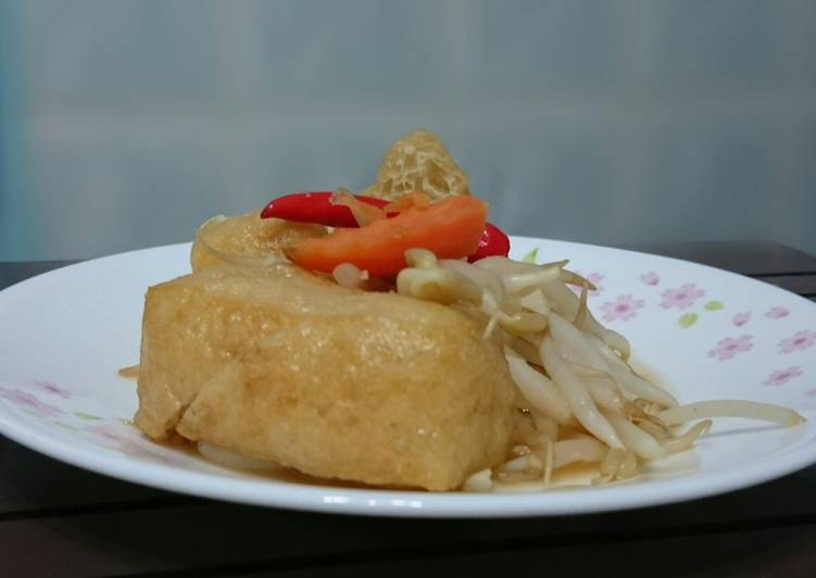 Step-by-Step Guide to Prepare Speedy Bean Sprouts And Bean Curd Puff
