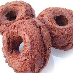 A picture of Crisp and Fluffy Chocolate Doughnuts.