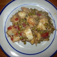A picture of taisen's mexican rice with chicken.