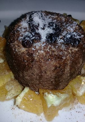 Una foto de Mug cake de palta y cacao amargo