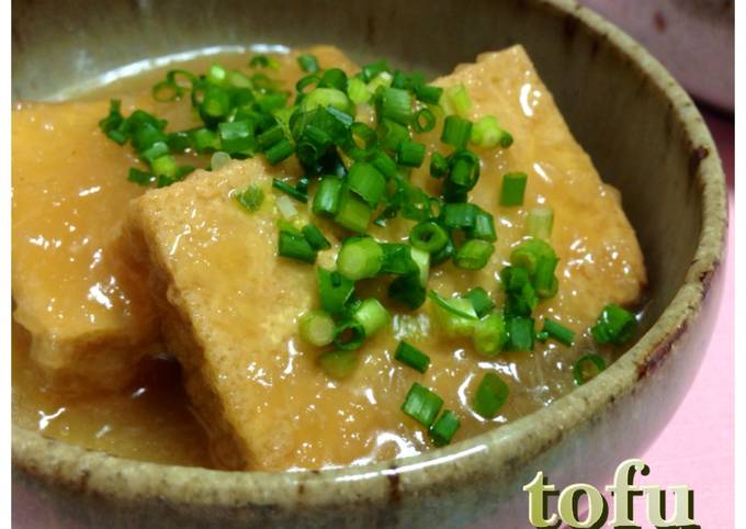 Recipe of Super Quick Homemade Easy Simmered Atsuage with Grated Daikon Radish