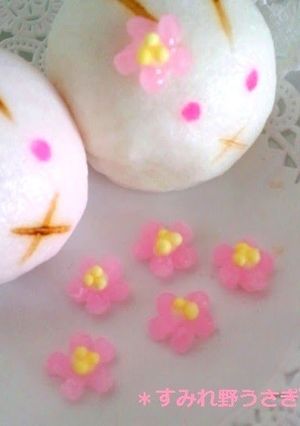 A picture of Cherry Mochi Flowers For Decorating Sweets.