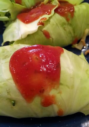 A picture of Stuffed cabbage.