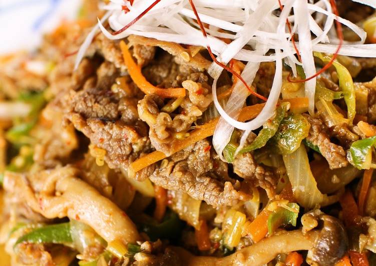 Steps to Prepare Super Quick Homemade Great with Rice! Vegetable-Rich Bulgogi