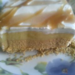 A picture of No Bake Pumpkin Spice layered Dessert.