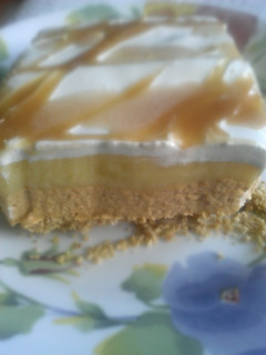 A picture of No Bake Pumpkin Spice layered Dessert.
