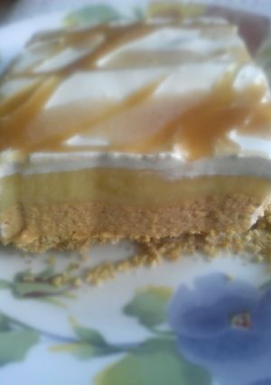 A picture of No Bake Pumpkin Spice layered Dessert.