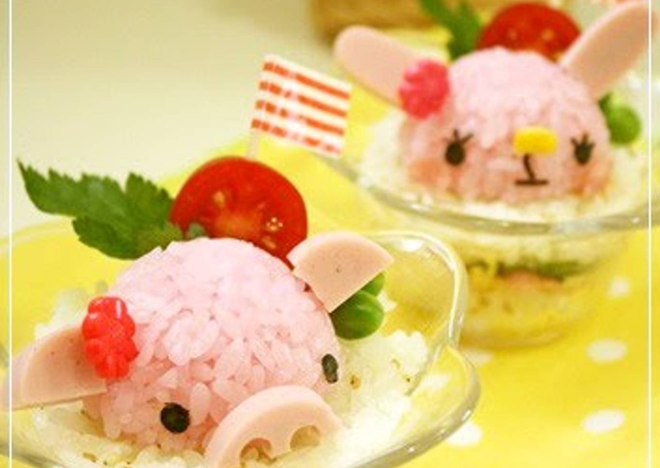 For Character Bentos: Animal Shaped Cup Sushi