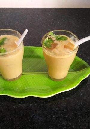 A picture of Mango coffee smoothie.