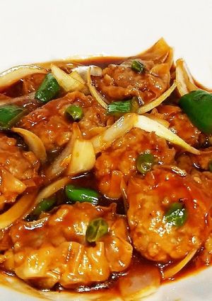 A picture of Super Easy! Shu Mai Sweet and Sour Pork-Style.