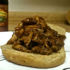 A picture of Shredded Stout BBQ Chicken.
