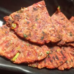 A picture of Pink paratha made with soy flour.