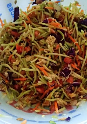 A picture of Another broccoli slaw salad.