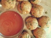 A picture of spinach cheese balls