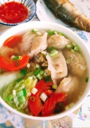 Foto resep Sup dimsum pangsit