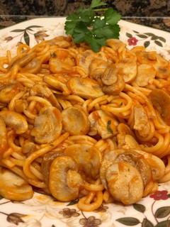 Una foto de Pasta con setas apto para diabéticos