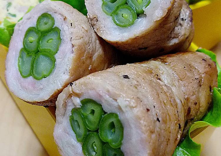 Recipe of Quick A Bento Item &#34;Green Bean and Pork Rolls&#34;