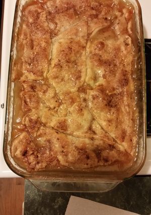 A picture of Real Peach Cobbler.