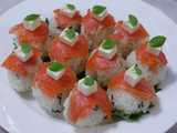 salmon shiso sushi