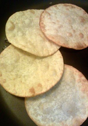 A picture of how to make homemade tostata shells.