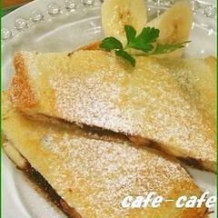 A picture of Chocolate and Banana Toasted Sandwich.