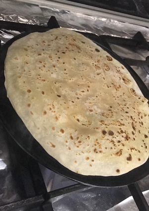 صورة لوصفة خبز صاج بحشوة البطاطا